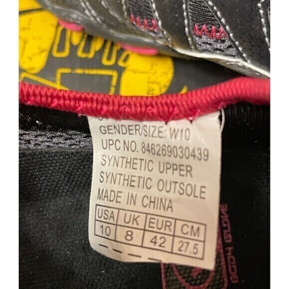 Body Glove Hybrid MTX‎ Black Pink Faux Leather Elastic Lace Women Sneakers Sz 10 - Picture 4 of 5